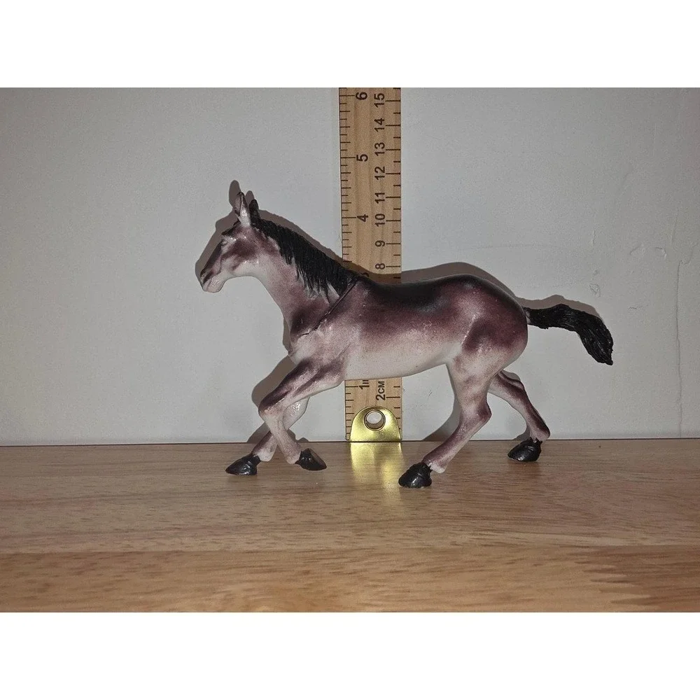 Vintage Toy Horse Figurine Brown and Black walking mule replacement Toy